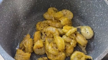 Konkan-style prawns pulao served hot with cucumber raita